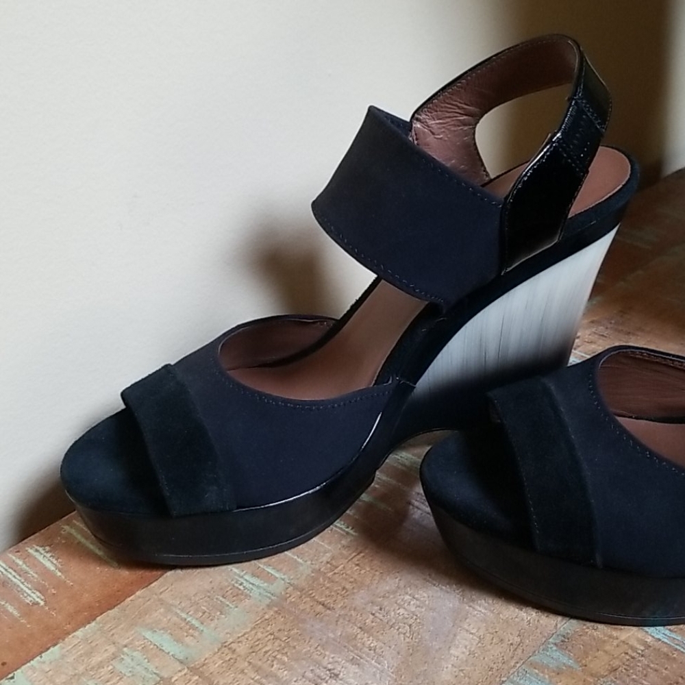 NWOT Donald J. Pliner Dyno 2 Tone Wedges - SZ 10 - Picture 4 of 7